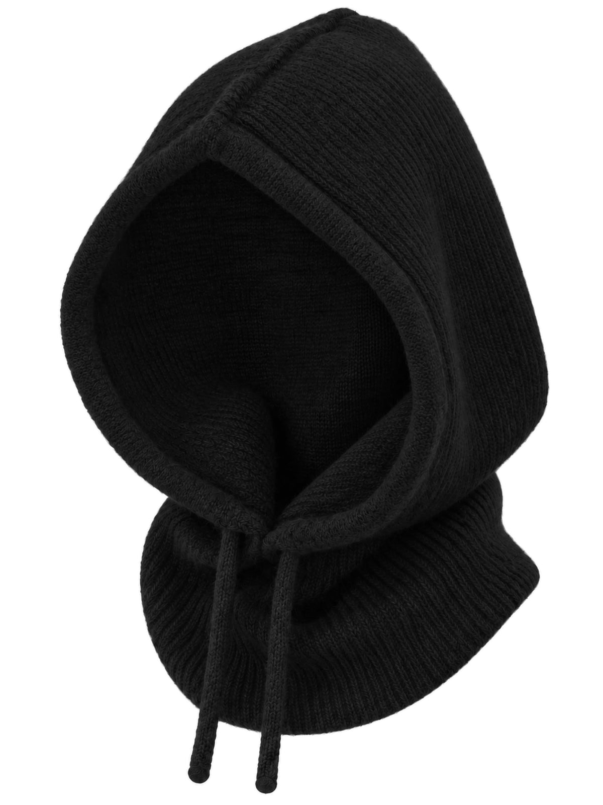 Baesics® Balaclava Kapuzenschal mit Wolle Damen &amp; Herren Schwarz