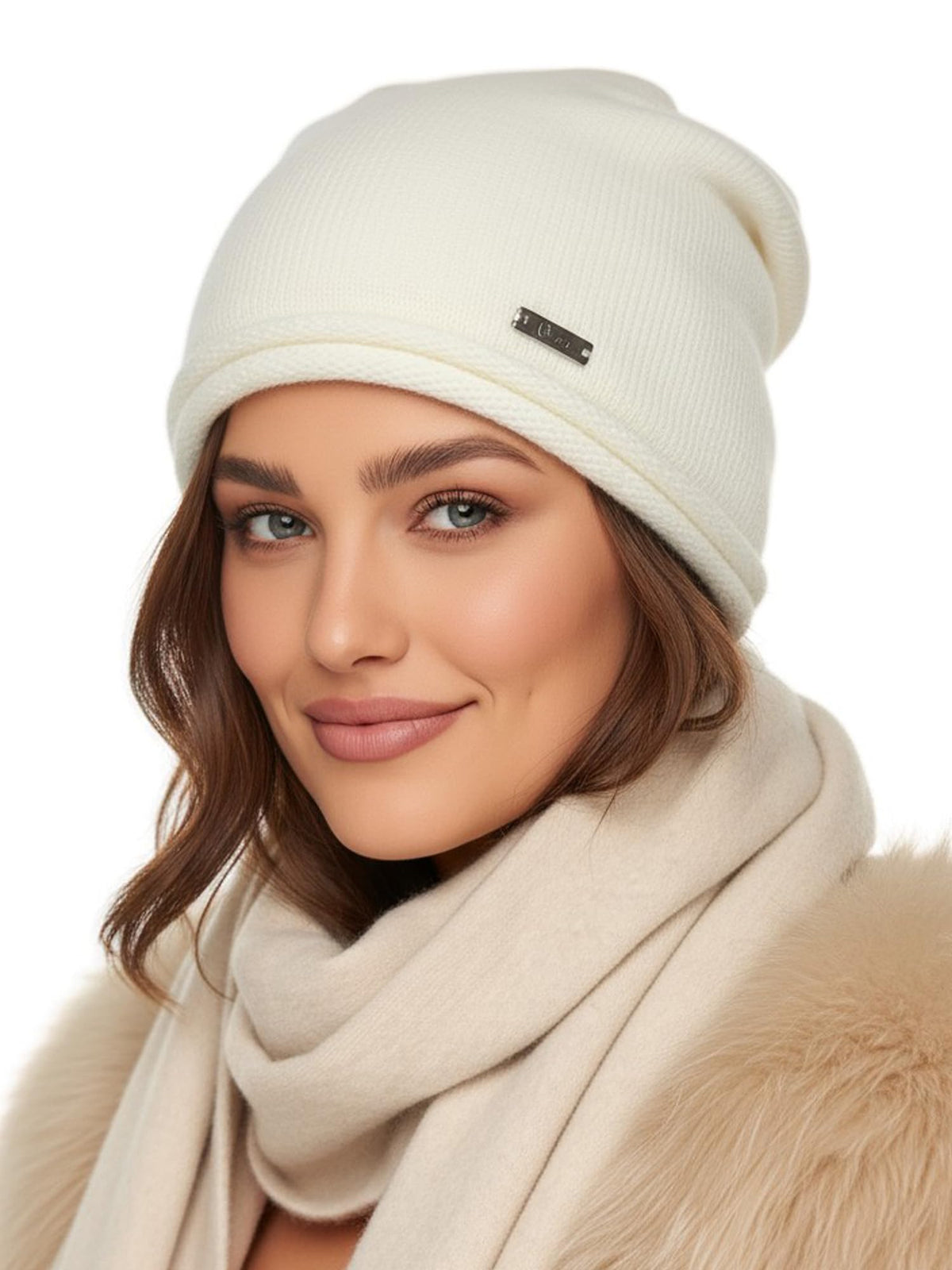 Baesics® Beanie Herren Weiß