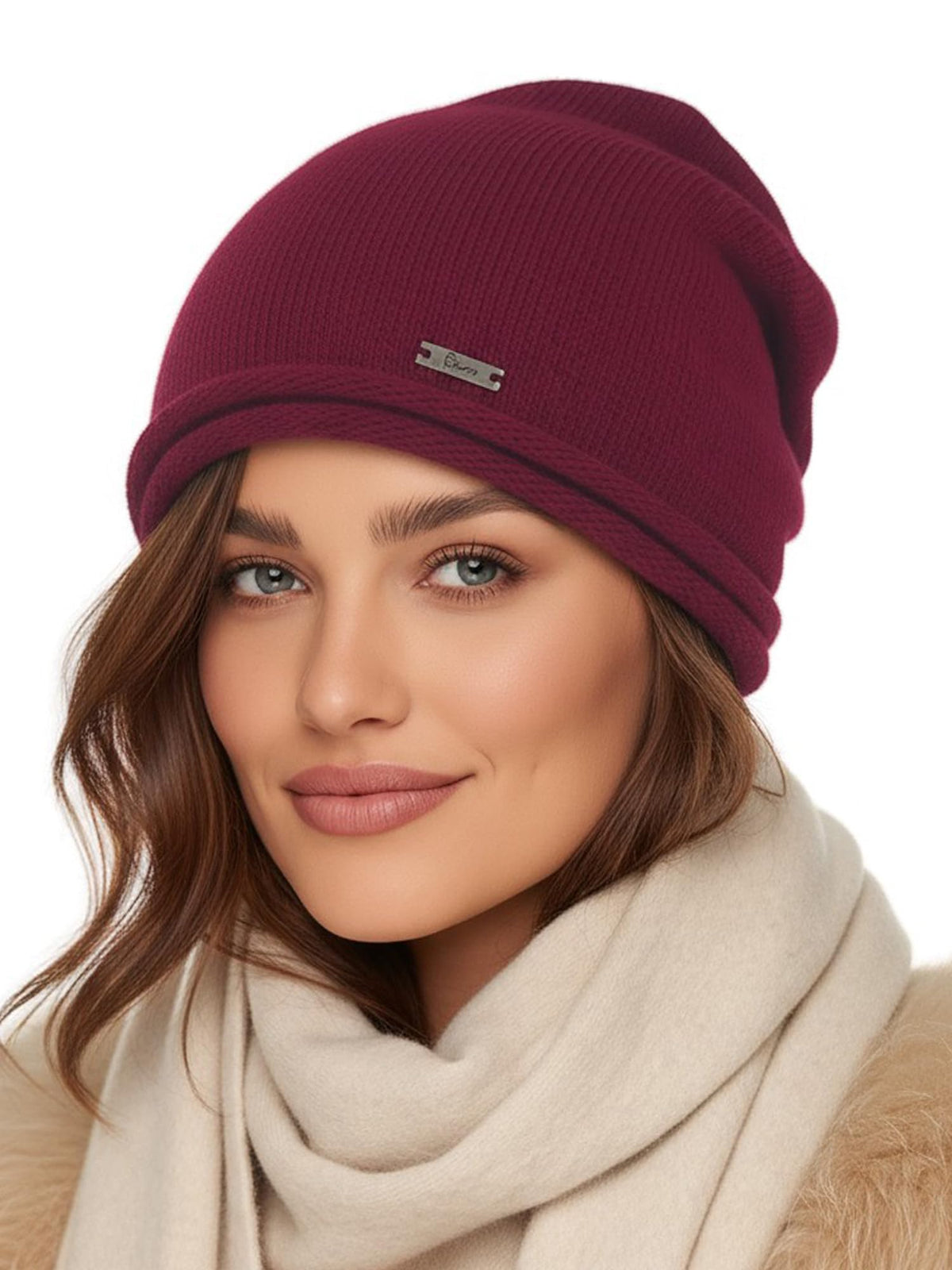 Baesics® Beanie Herren Weinrot