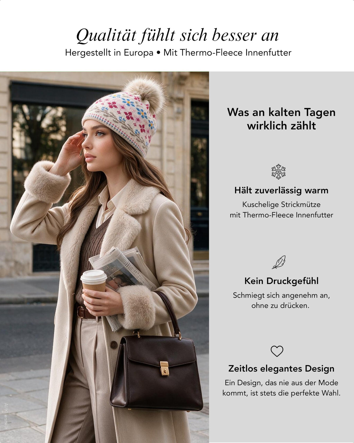 Baesics® Bommelmütze Alpenblumen