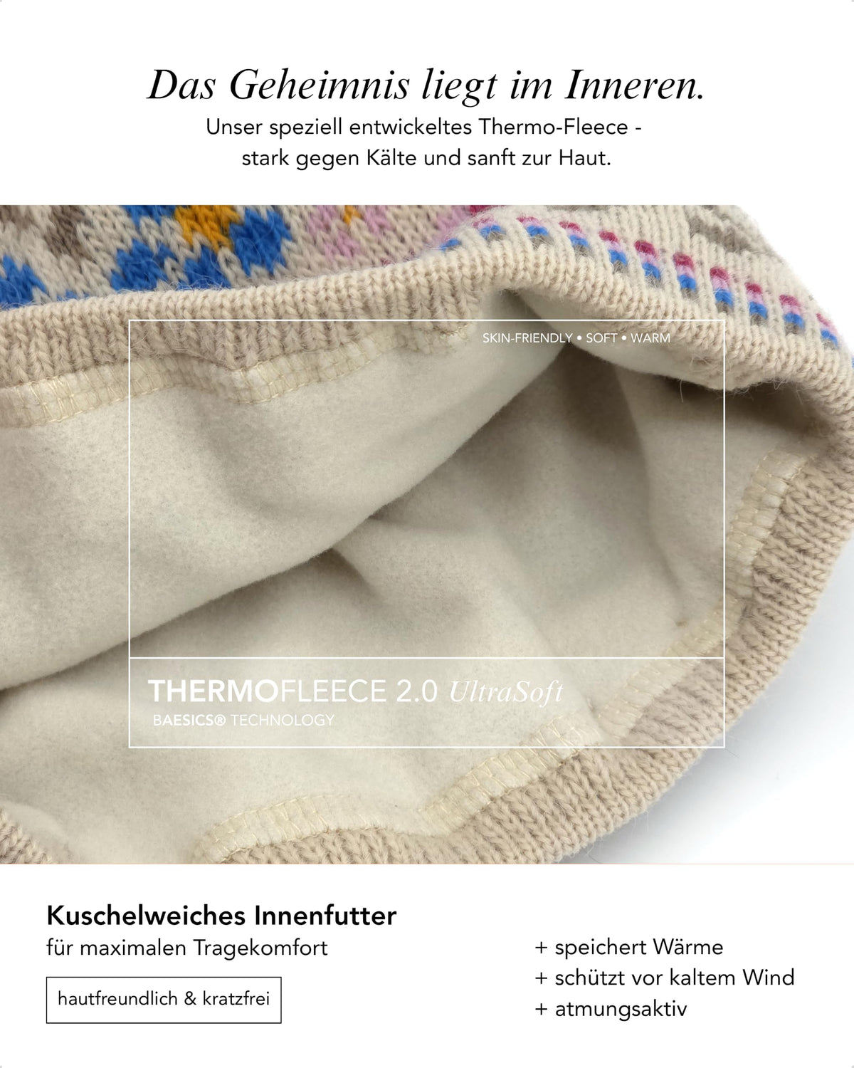 Baesics® Bommelmütze Alpenblumen
