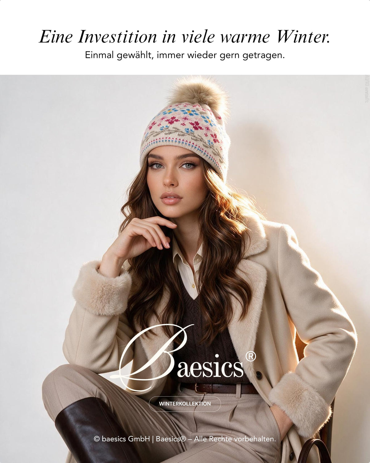 Baesics® Bommelmütze Alpenblumen