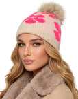 Baesics® Bommelmütze Blumen Creme