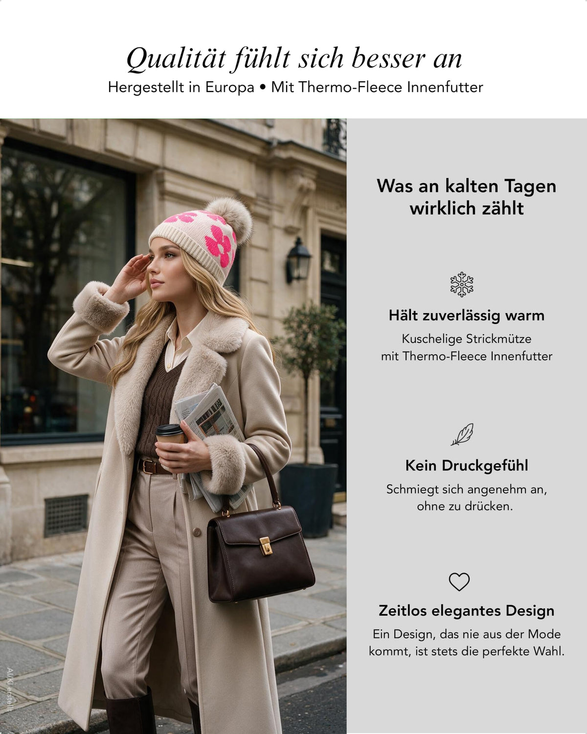 Baesics® Bommelmütze Blumen