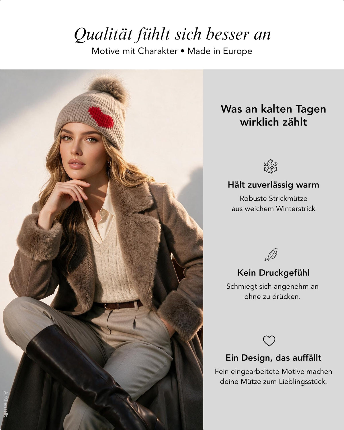 Baesics® Bommelmütze Herz