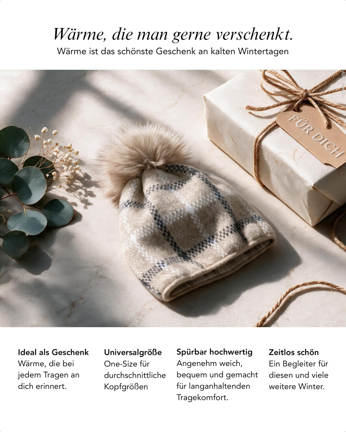 Baesics® Bommelmütze Karo