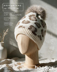 Baesics® Bommelmütze Leopard Feinstrick