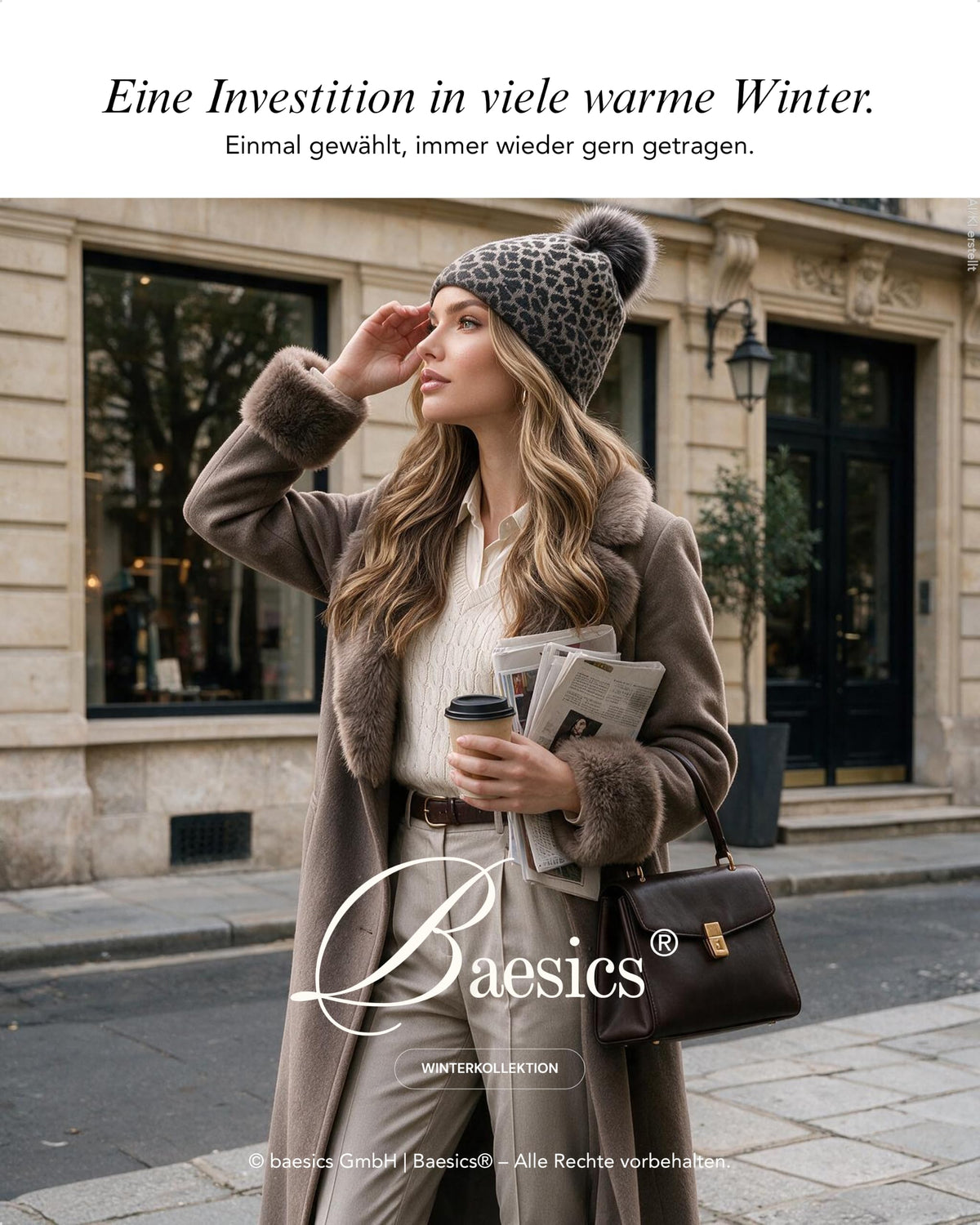 Baesics® Bommelmütze Leopard Verlauf