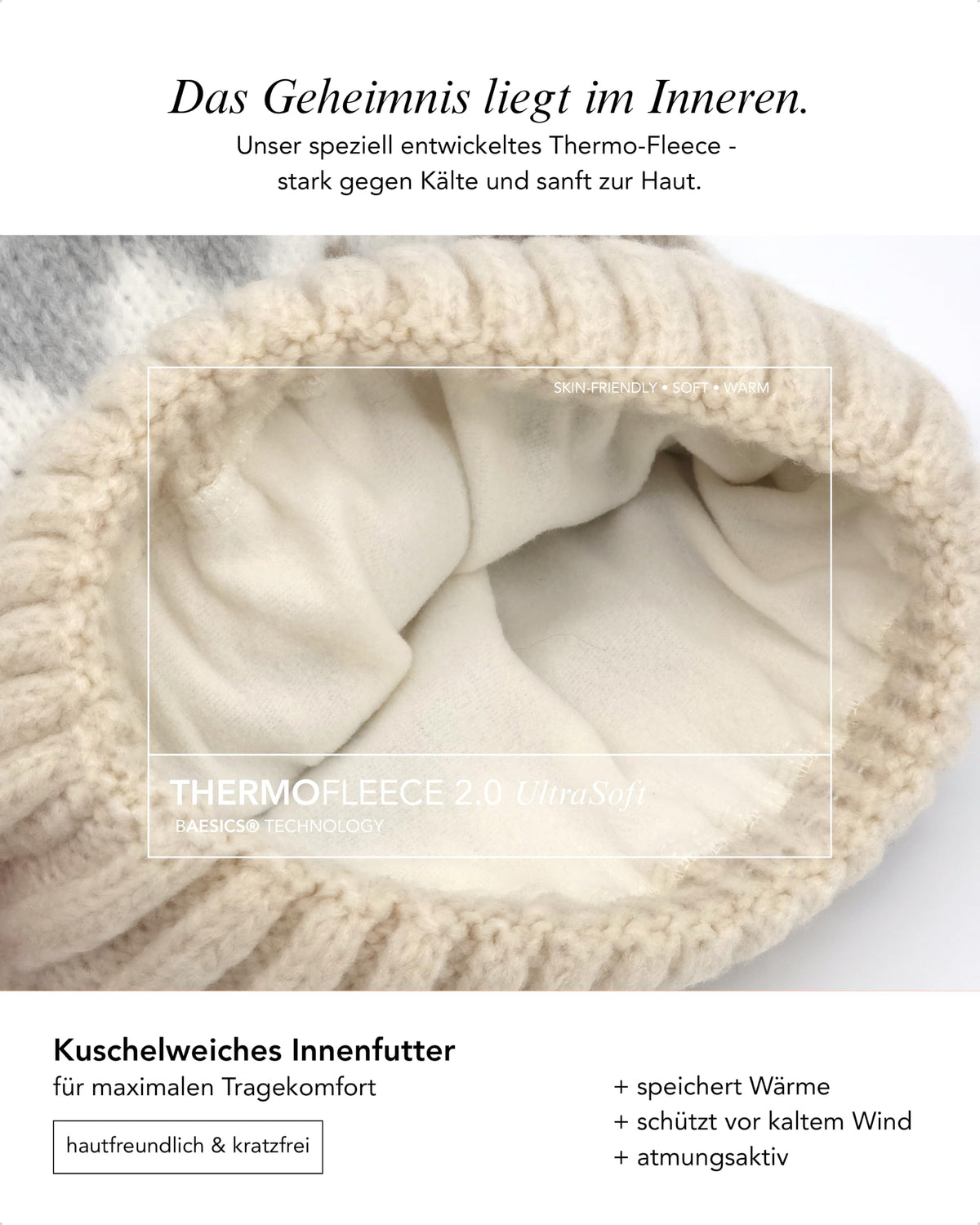 Baesics® Bommelmütze Norweger Zickzack
