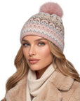 Baesics® Bommelmütze Pastell Lurex Altrosa