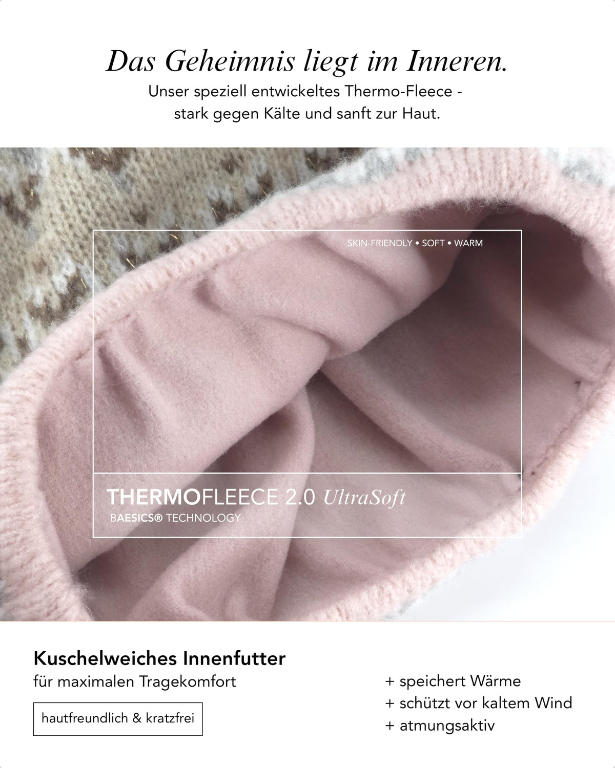 Baesics® Bommelmütze Pastell Lurex