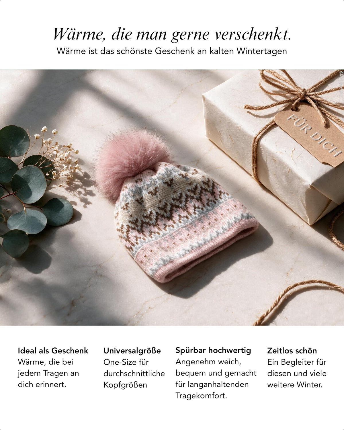 Baesics® Bommelmütze Pastell Lurex