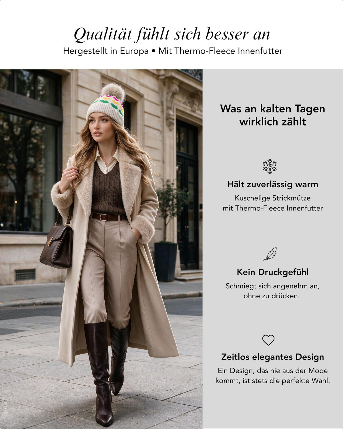 Baesics® Bommelmütze Regenbogen Herz