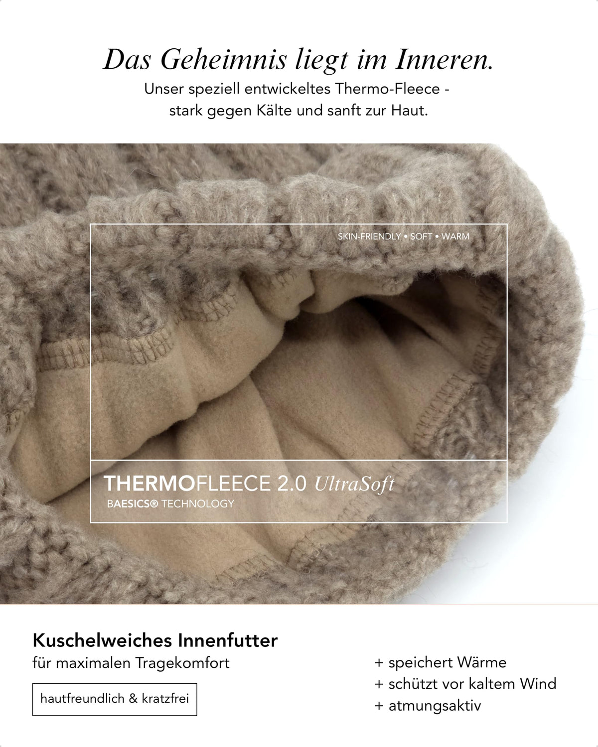 Baesics® Bommelmütze Rippstrick