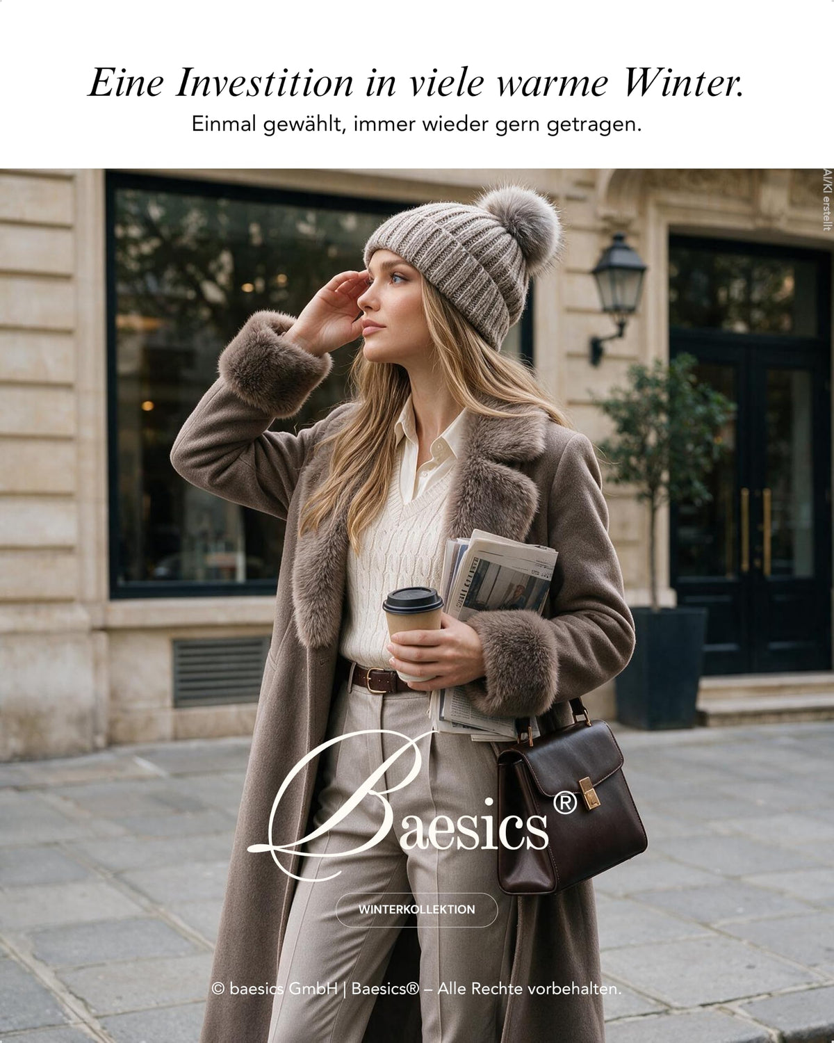 Baesics® Bommelmütze Rippstrick