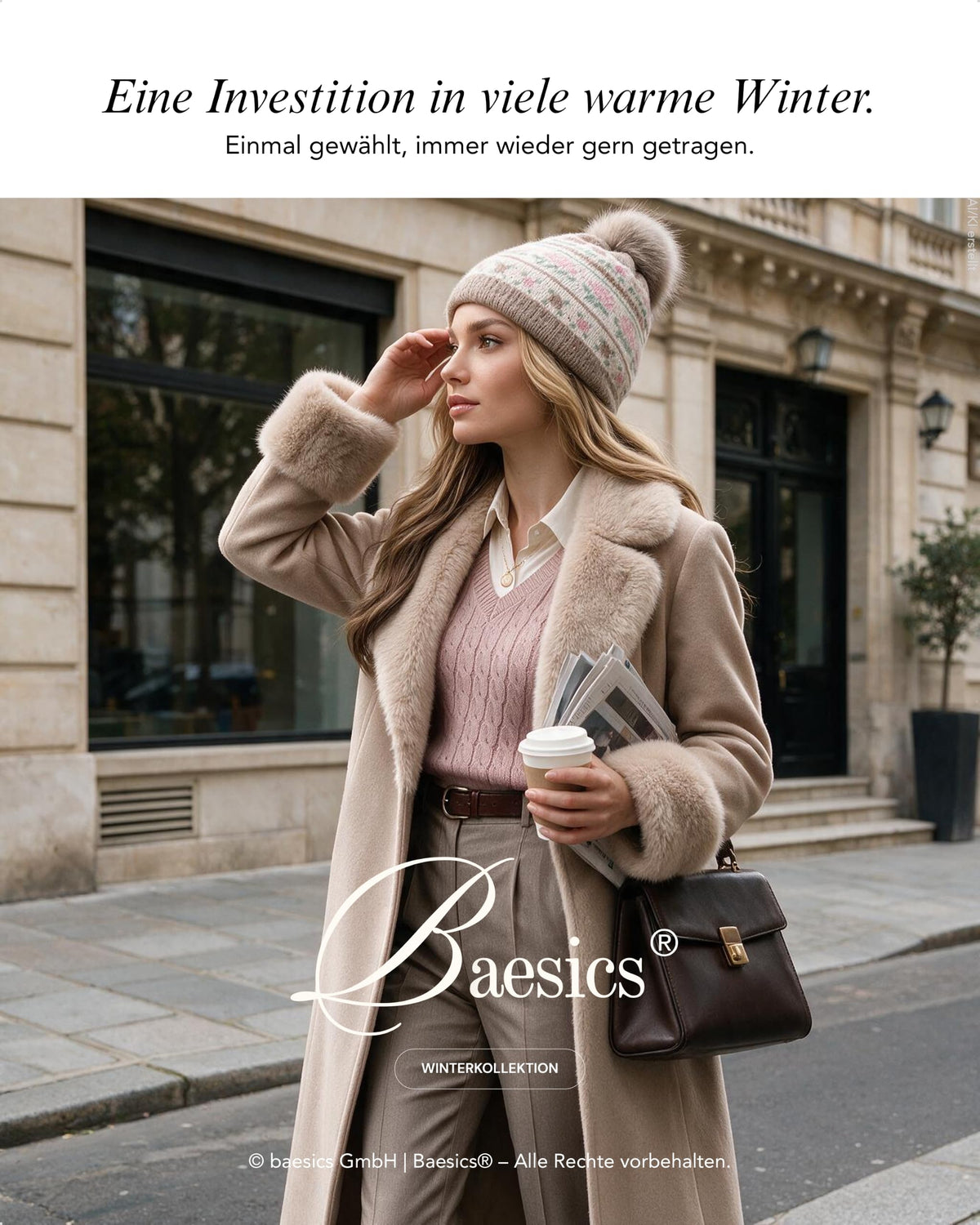 Baesics® Bommelmütze Rosen Norweger