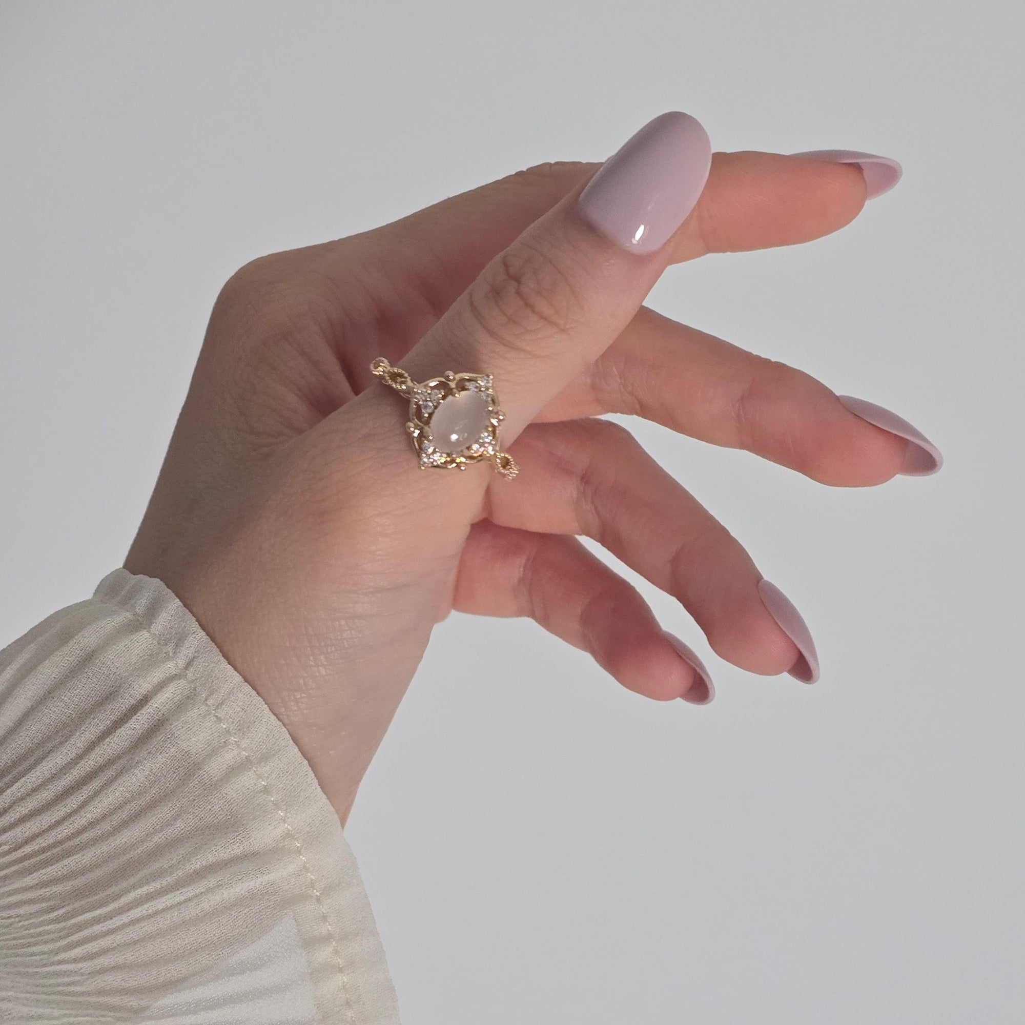 Nude Oval Softgel Press-On Nails
