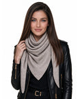 Baesics® Dreieckstuch Feinstrick Uni Damen Beige