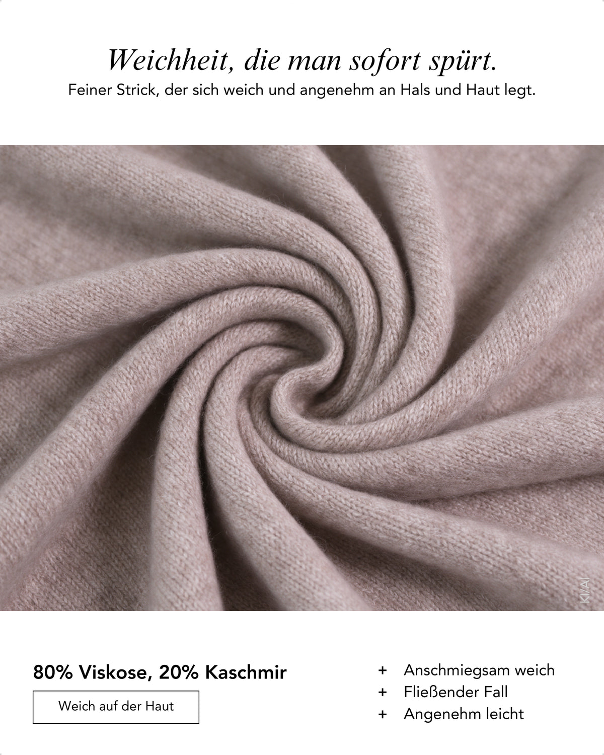 Baesics® Dreieckstuch Feinstrick Uni Damen