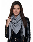 Baesics® Dreieckstuch Feinstrick Uni Damen Grau
