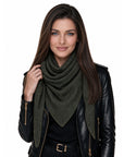 Baesics® Dreieckstuch Feinstrick Uni Damen Khaki