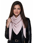 Baesics® Dreieckstuch Feinstrick Uni Damen Rosa