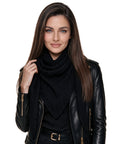Baesics® Dreieckstuch Feinstrick Uni Damen Schwarz