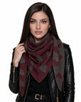 Baesics® Dreieckstuch Herzen Damen Bordeaux