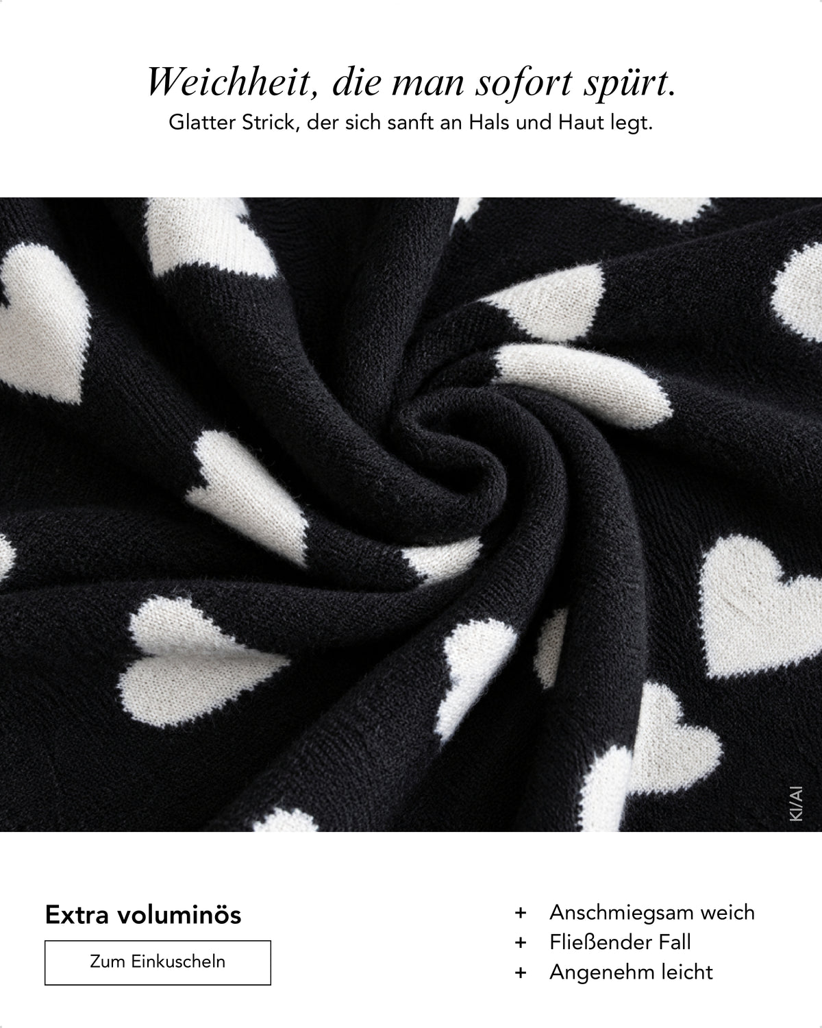 Baesics® Dreieckstuch Herzen Damen