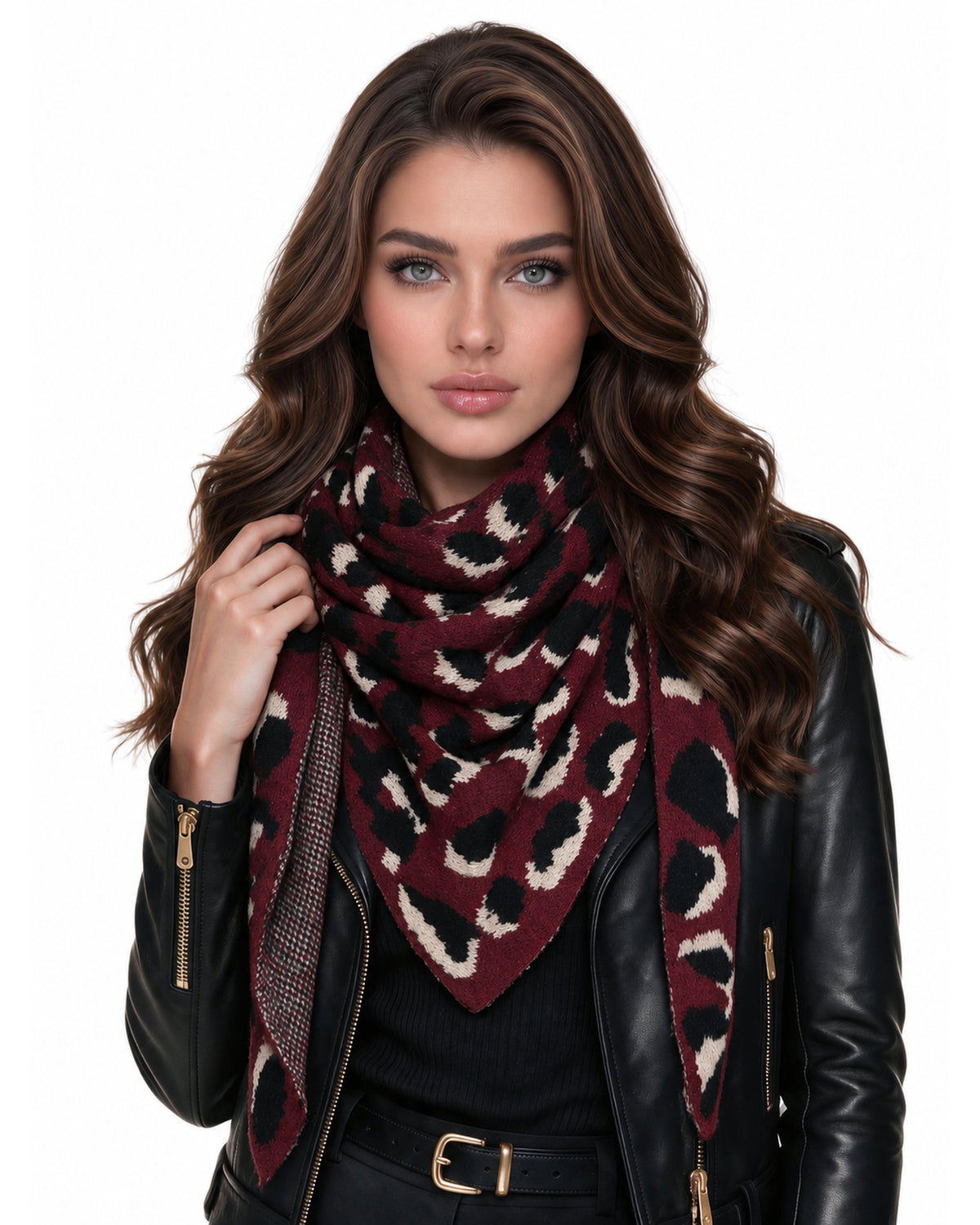 Baesics® Dreieckstuch Leo Damen Bordeaux