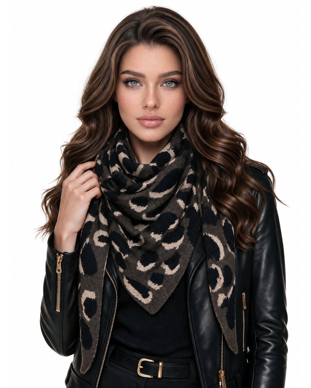 Baesics® Dreieckstuch Leo Damen Braun