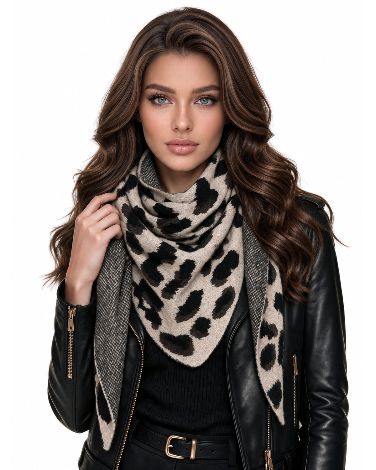 Baesics® Dreieckstuch Leo Damen Taupe