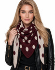 Baesics® Dreieckstuch Punkte Damen Bordeaux