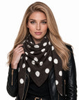 Baesics® Dreieckstuch Punkte Damen Braun