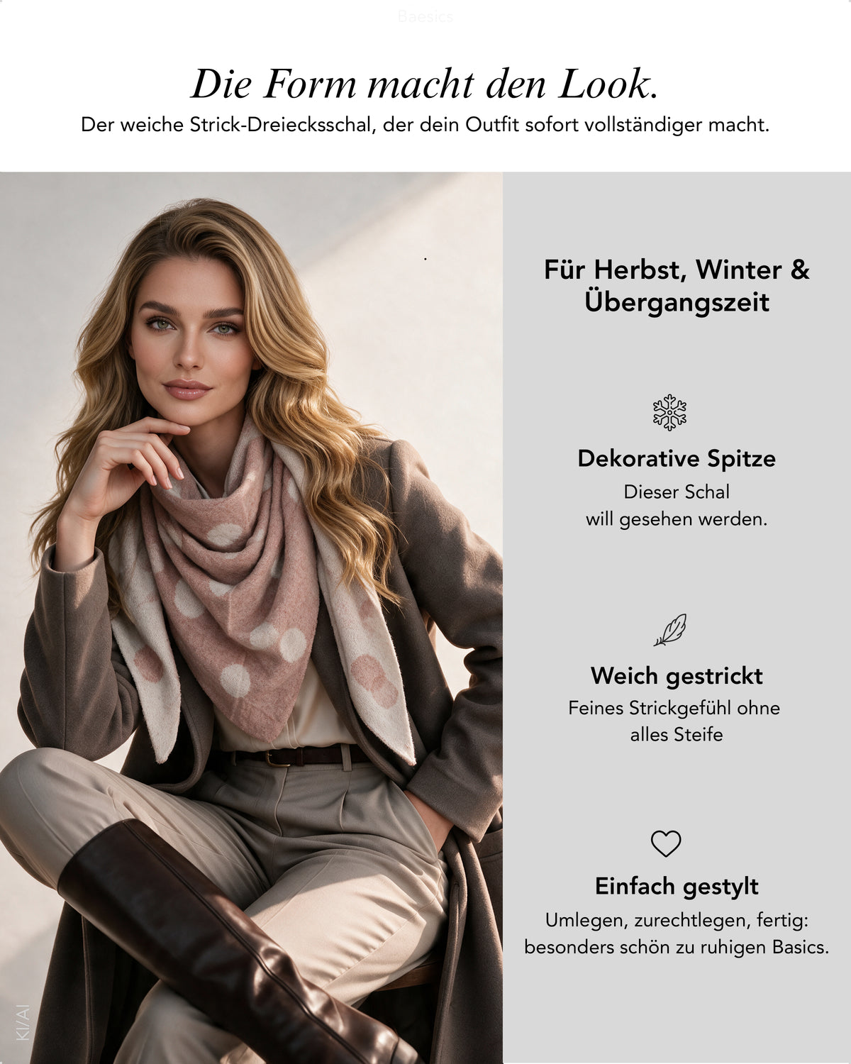 Baesics® Dreieckstuch Punkte Damen