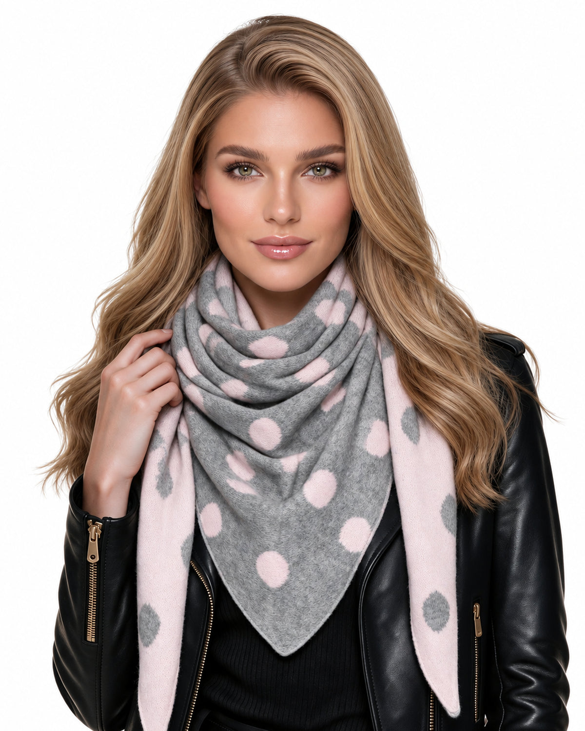 Baesics® Dreieckstuch Punkte Damen Grau