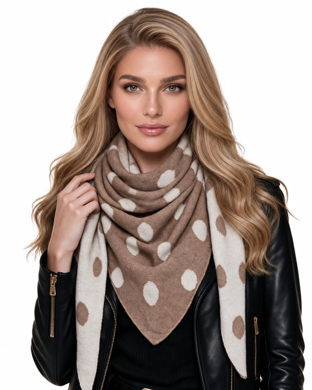 Baesics® Dreieckstuch Punkte Damen Sand