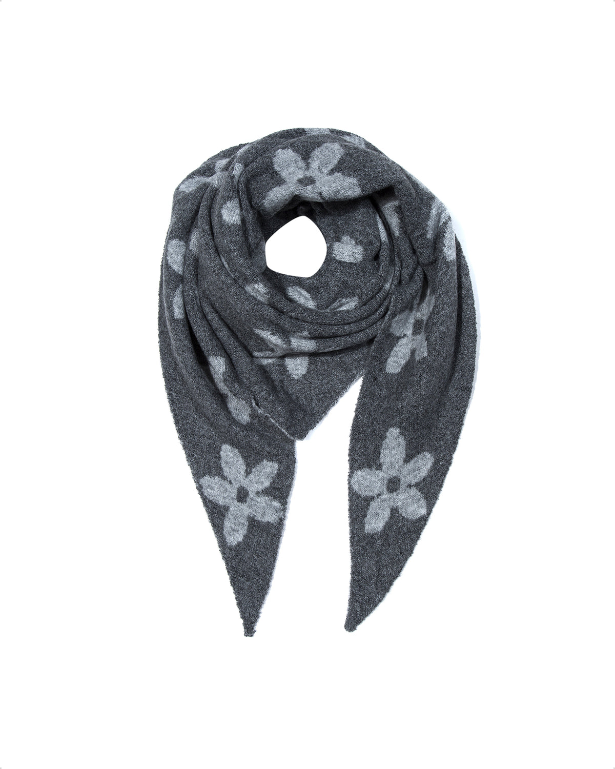 Baesics® Dreieckstuch Strick Blumen Damen