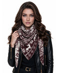 Baesics® Dreieckstuch Wintermotive Damen Bordeaux