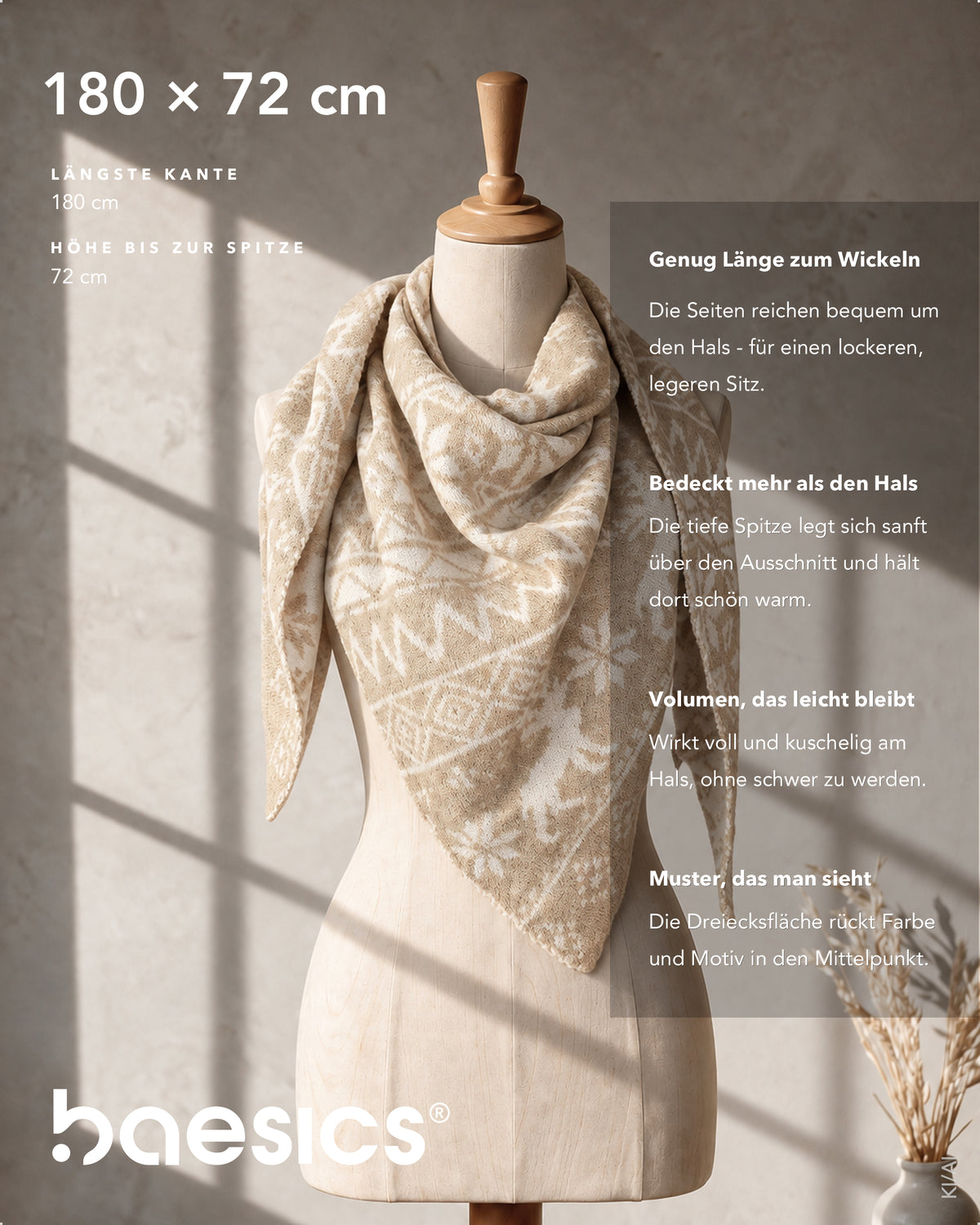 Baesics® Dreieckstuch Wintermotive Damen