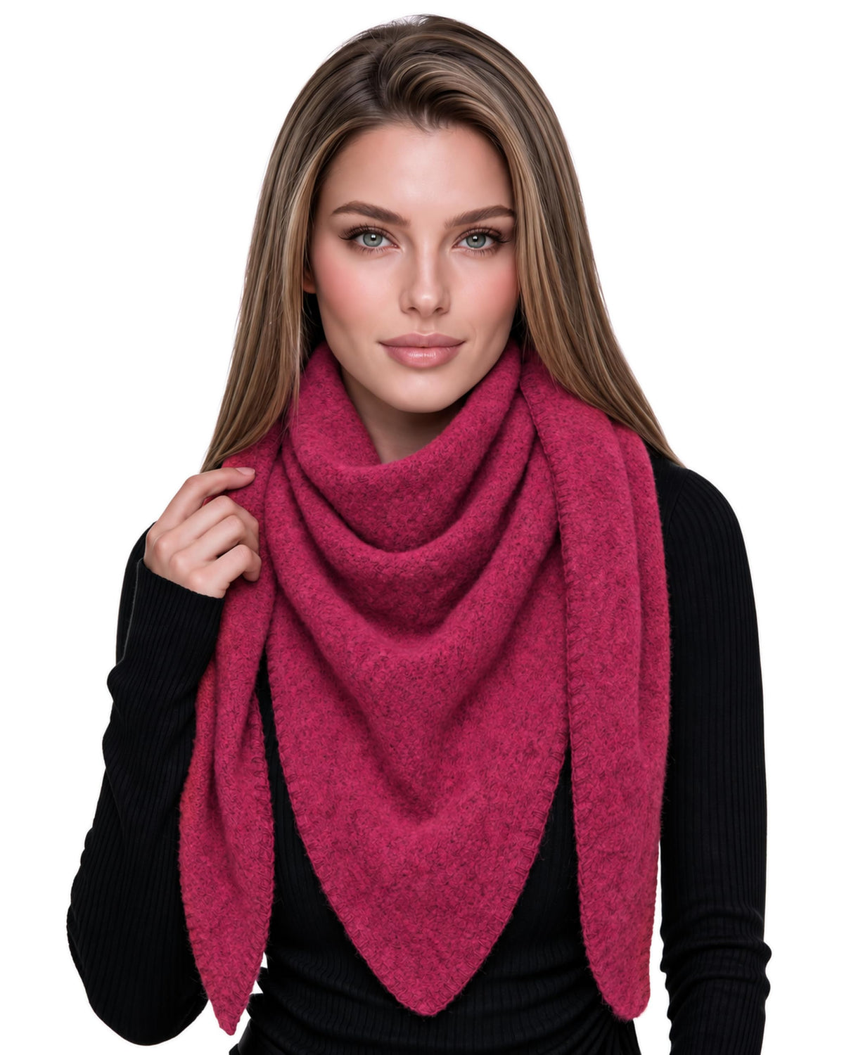Baesics® Dreieckstuch XXL Damen Bordeaux