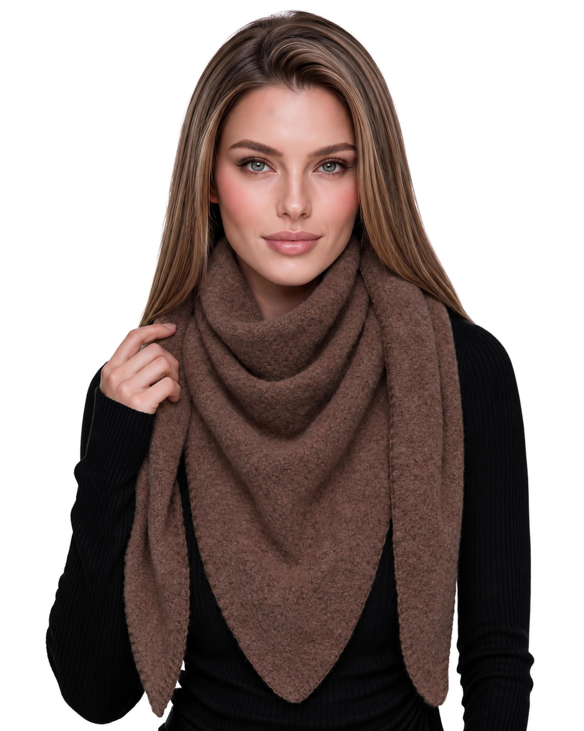 Baesics® Dreieckstuch XXL Damen Braun