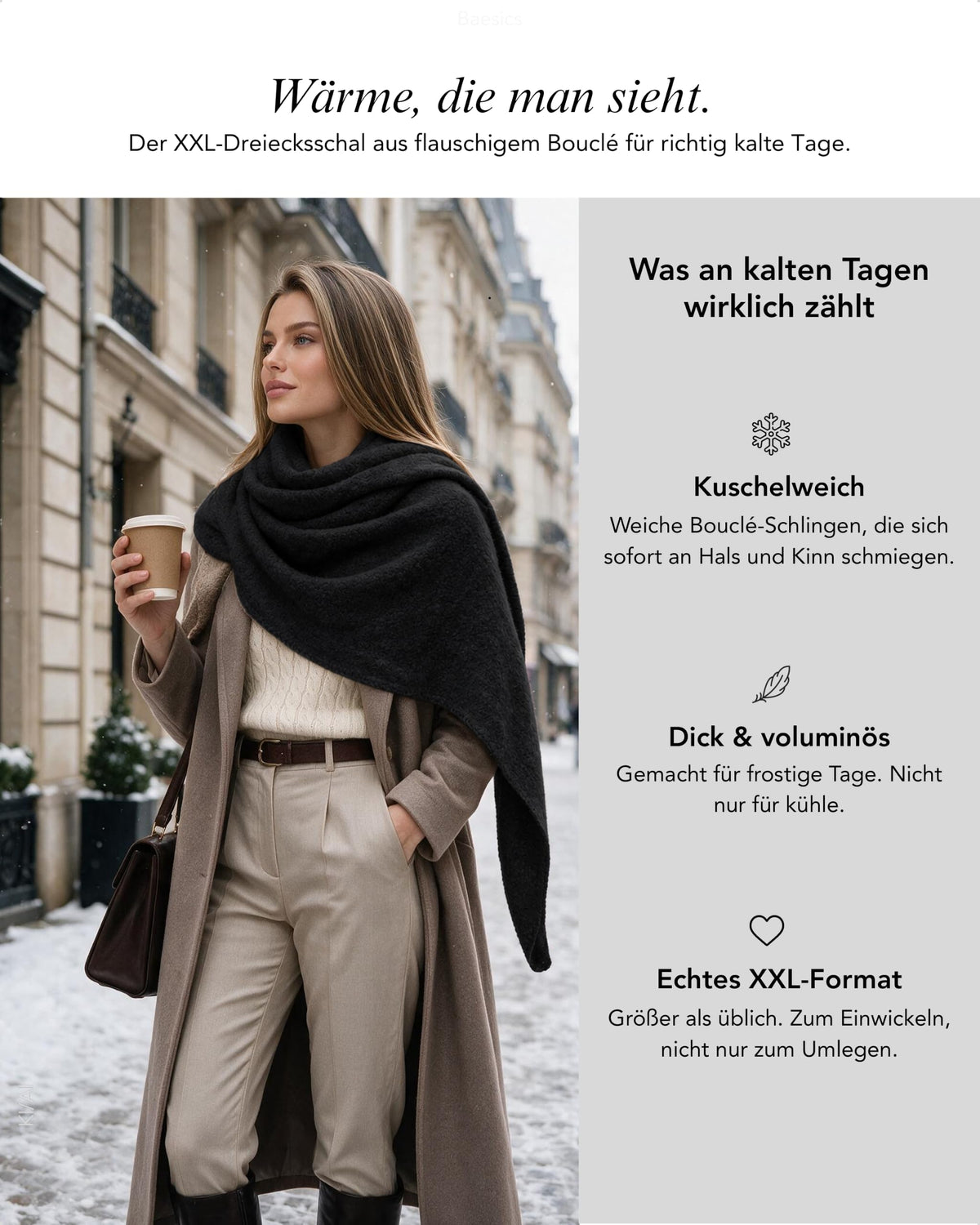 Baesics® Dreieckstuch XXL Damen