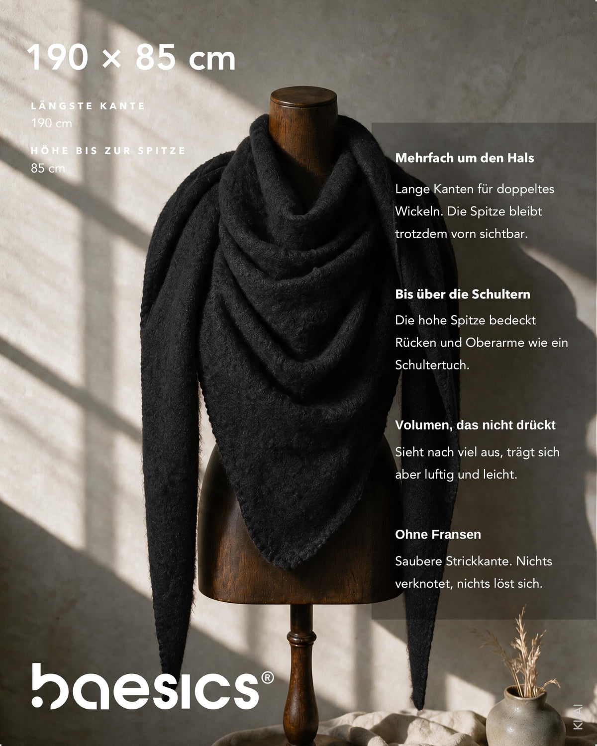 Baesics® Dreieckstuch XXL Damen