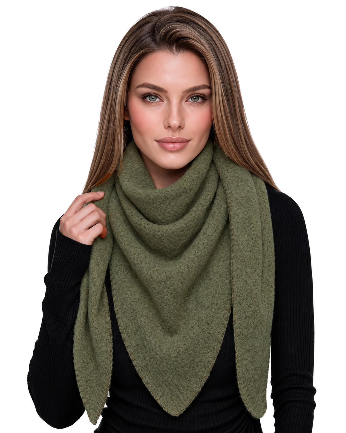 Baesics® Dreieckstuch XXL Damen Olive