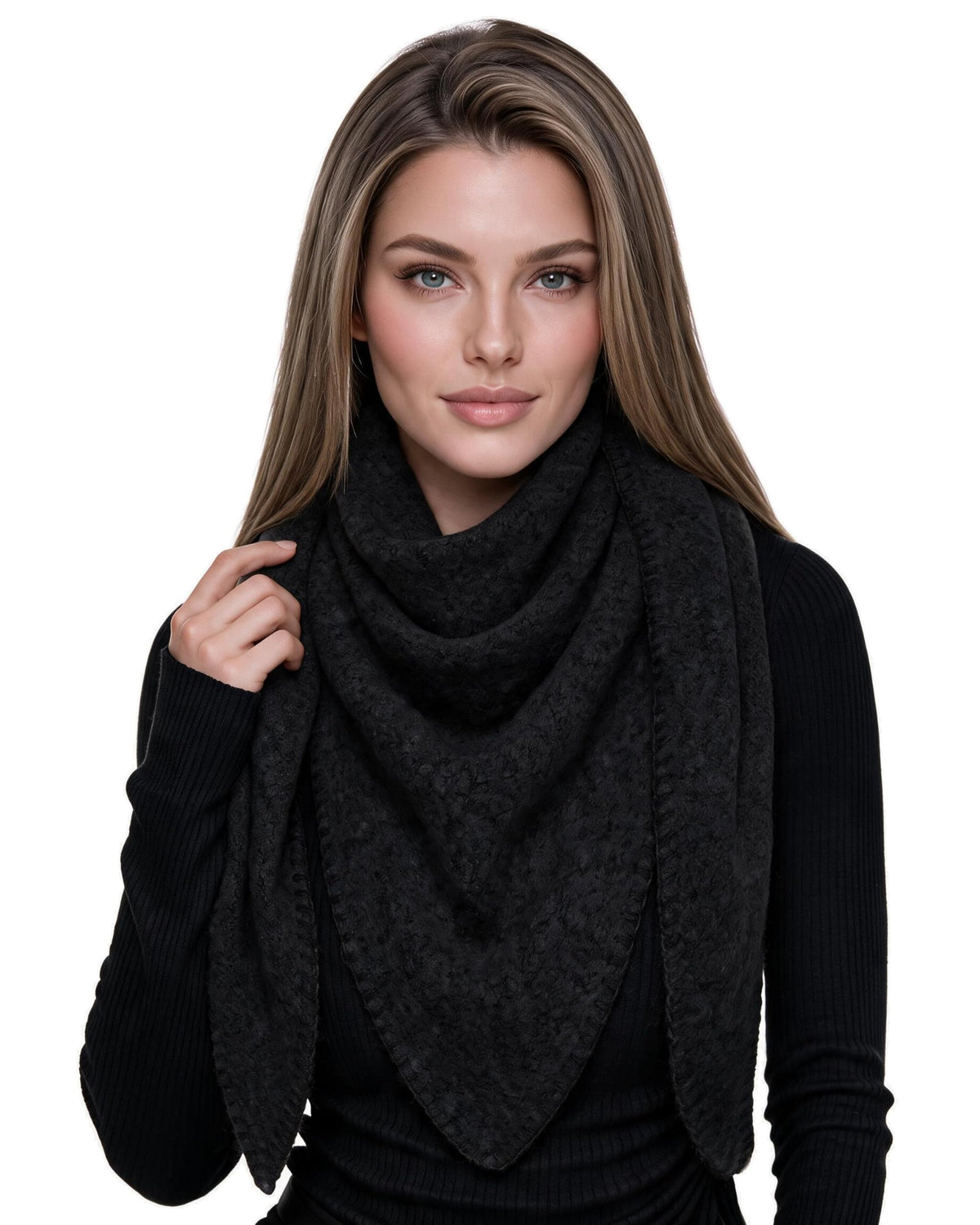 Baesics® Dreieckstuch XXL Damen Schwarz