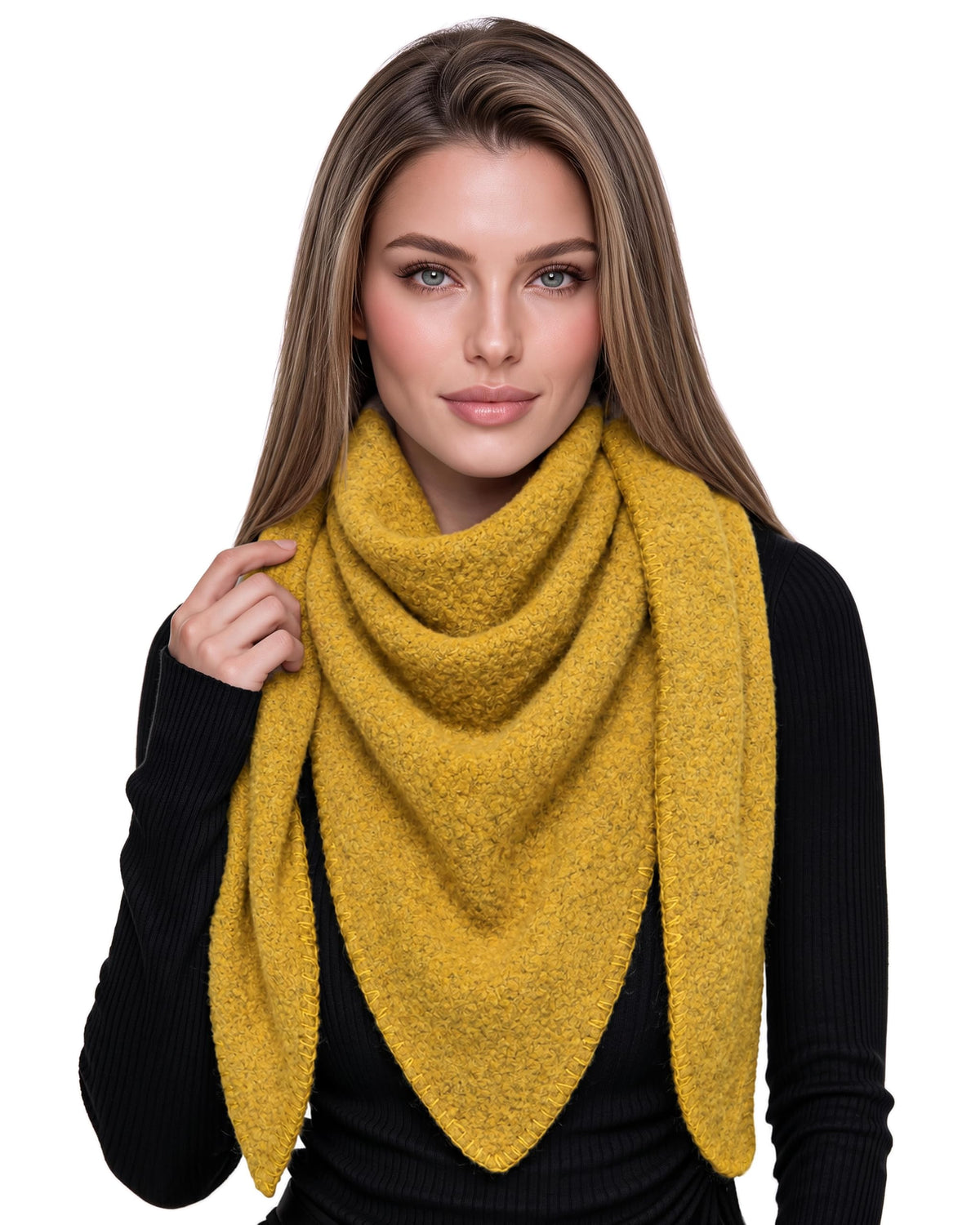 Baesics® Dreieckstuch XXL Damen Senf