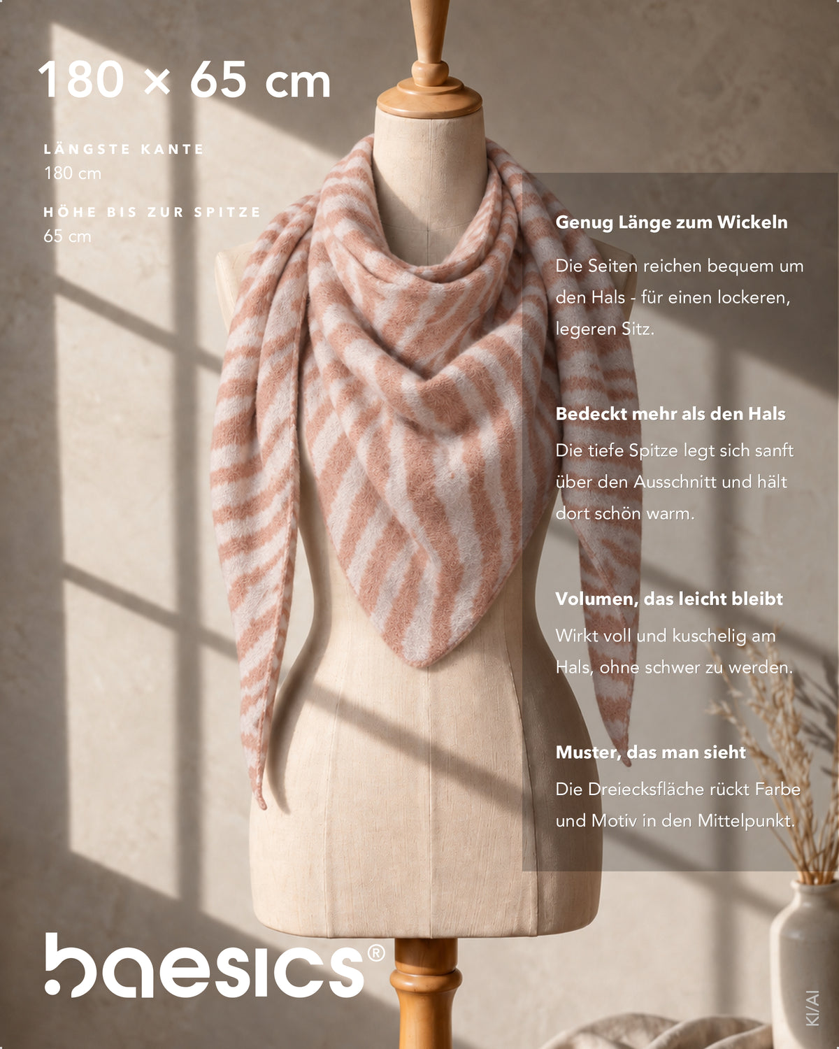 Baesics® Dreieckstuch Zebra Damen