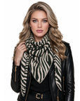 Baesics® Dreieckstuch Zebra Damen Khaki