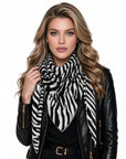 Baesics® Dreieckstuch Zebra Damen Schwarz